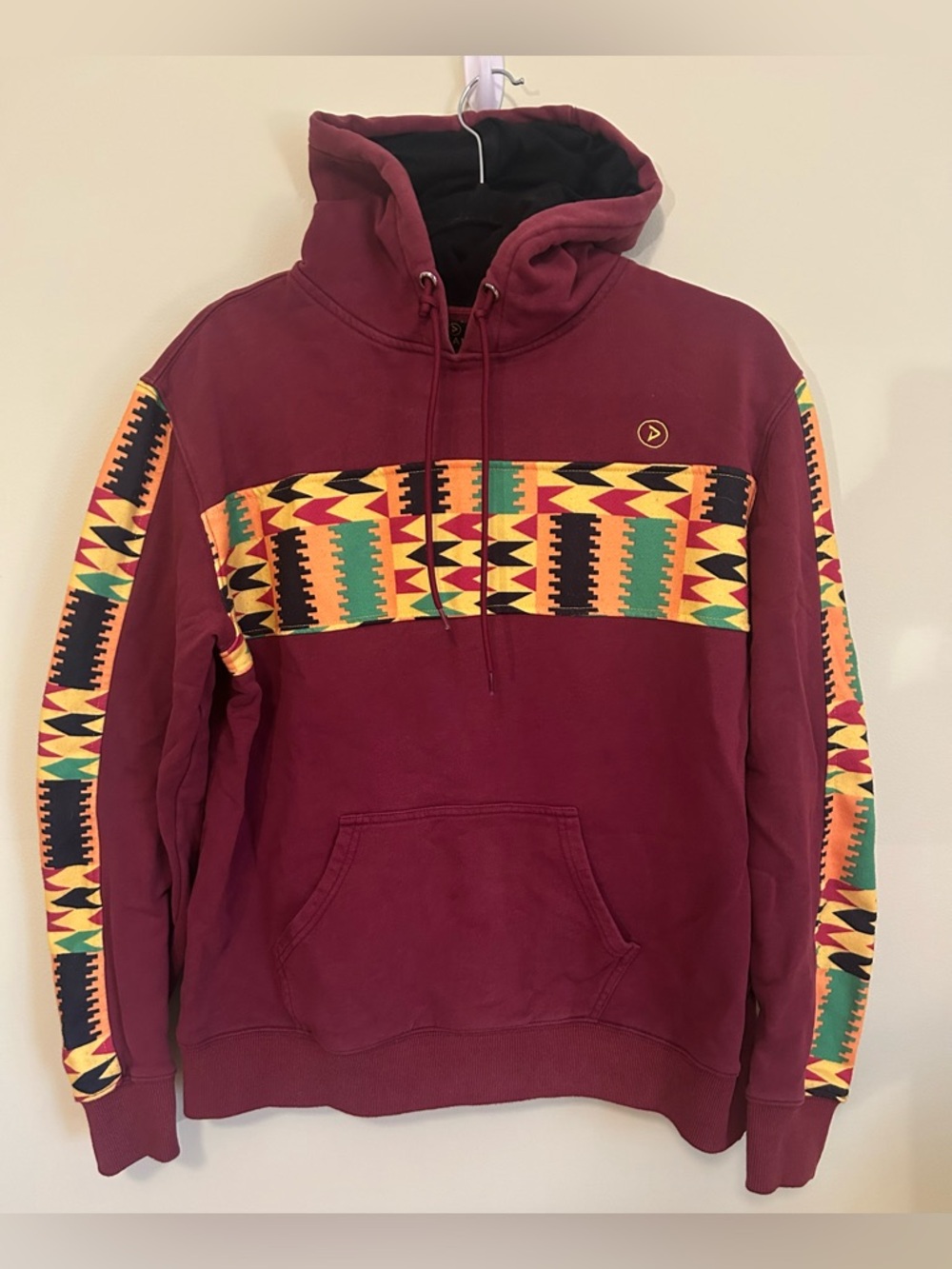 Diyanu Women’s Maroon Kente Print Aztec Sweatshirt